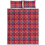 4th of July American Plaid Print Quilt Bed Set