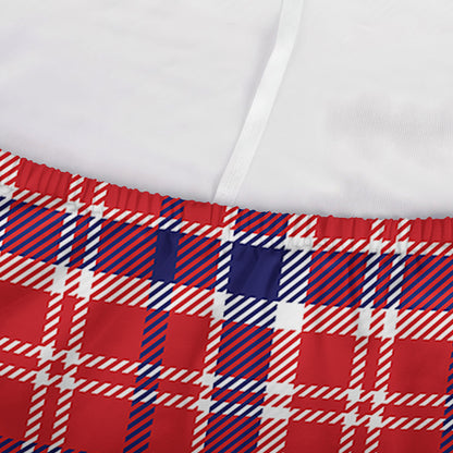 4th of July American Plaid Print Sofa Cover