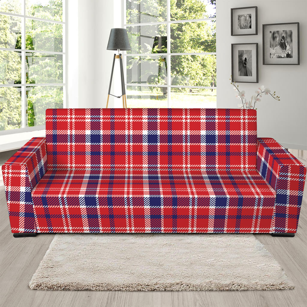 4th of July American Plaid Print Sofa Slipcover