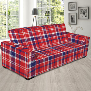 4th of July American Plaid Print Sofa Slipcover