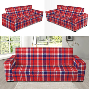 4th of July American Plaid Print Sofa Slipcover