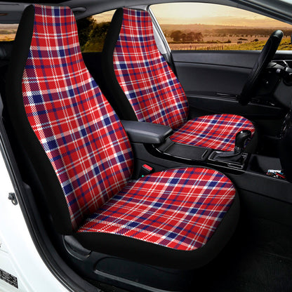 4th of July American Plaid Print Universal Fit Car Seat Covers