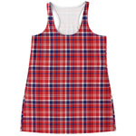 4th of July American Plaid Print Women's Racerback Tank Top