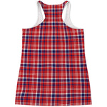 4th of July American Plaid Print Women's Racerback Tank Top