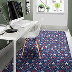 4th of July American Star Pattern Print Area Rug