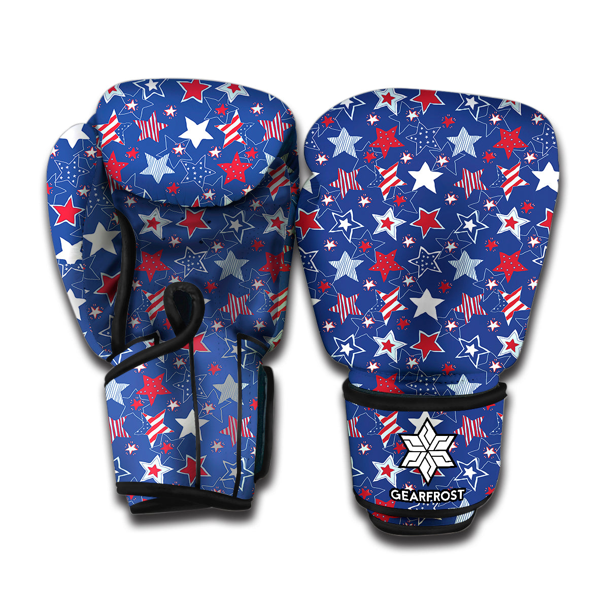 4th of July American Star Pattern Print Boxing Gloves