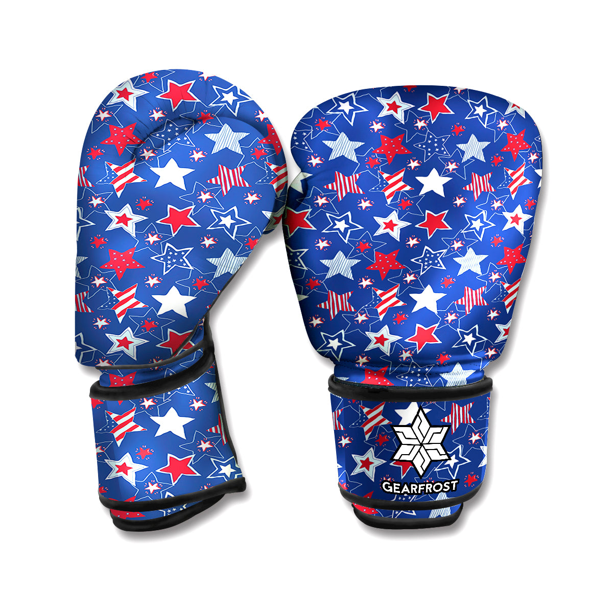 4th of July American Star Pattern Print Boxing Gloves