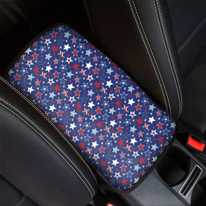 4th of July American Star Pattern Print Car Center Console Cover