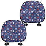 4th of July American Star Pattern Print Car Headrest Covers