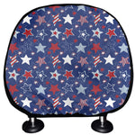 4th of July American Star Pattern Print Car Headrest Covers
