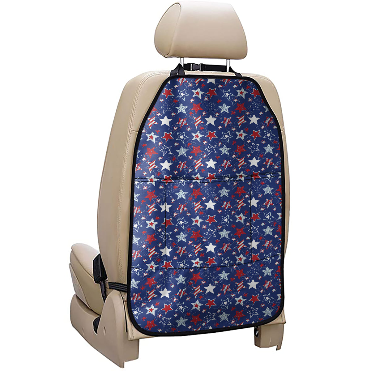 4th of July American Star Pattern Print Car Seat Organizers