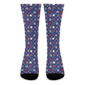 4th of July American Star Pattern Print Crew Socks