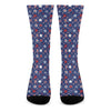 4th of July American Star Pattern Print Crew Socks