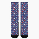 4th of July American Star Pattern Print Crew Socks