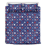 4th of July American Star Pattern Print Duvet Cover Bedding Set