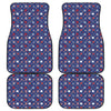 4th of July American Star Pattern Print Front and Back Car Floor Mats