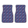 4th of July American Star Pattern Print Front Car Floor Mats