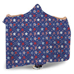 4th of July American Star Pattern Print Hooded Blanket