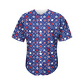 4th of July American Star Pattern Print Men's Baseball Jersey
