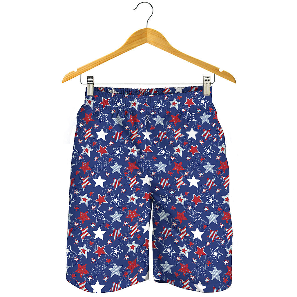 4th of July American Star Pattern Print Men's Shorts