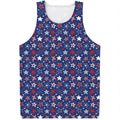 4th of July American Star Pattern Print Men's Tank Top
