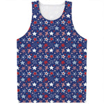 4th of July American Star Pattern Print Men's Tank Top