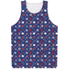 4th of July American Star Pattern Print Men's Tank Top