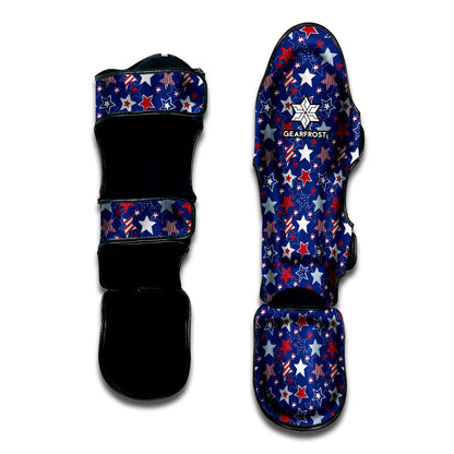 4th of July American Star Pattern Print Muay Thai Shin Guard