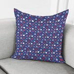 4th of July American Star Pattern Print Pillow Cover