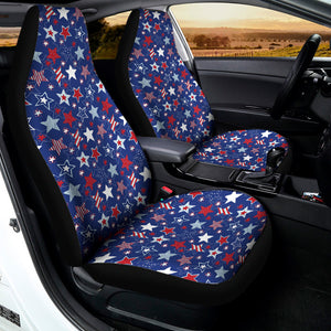 4th of July American Star Pattern Print Universal Fit Car Seat Covers