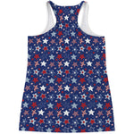 4th of July American Star Pattern Print Women's Racerback Tank Top