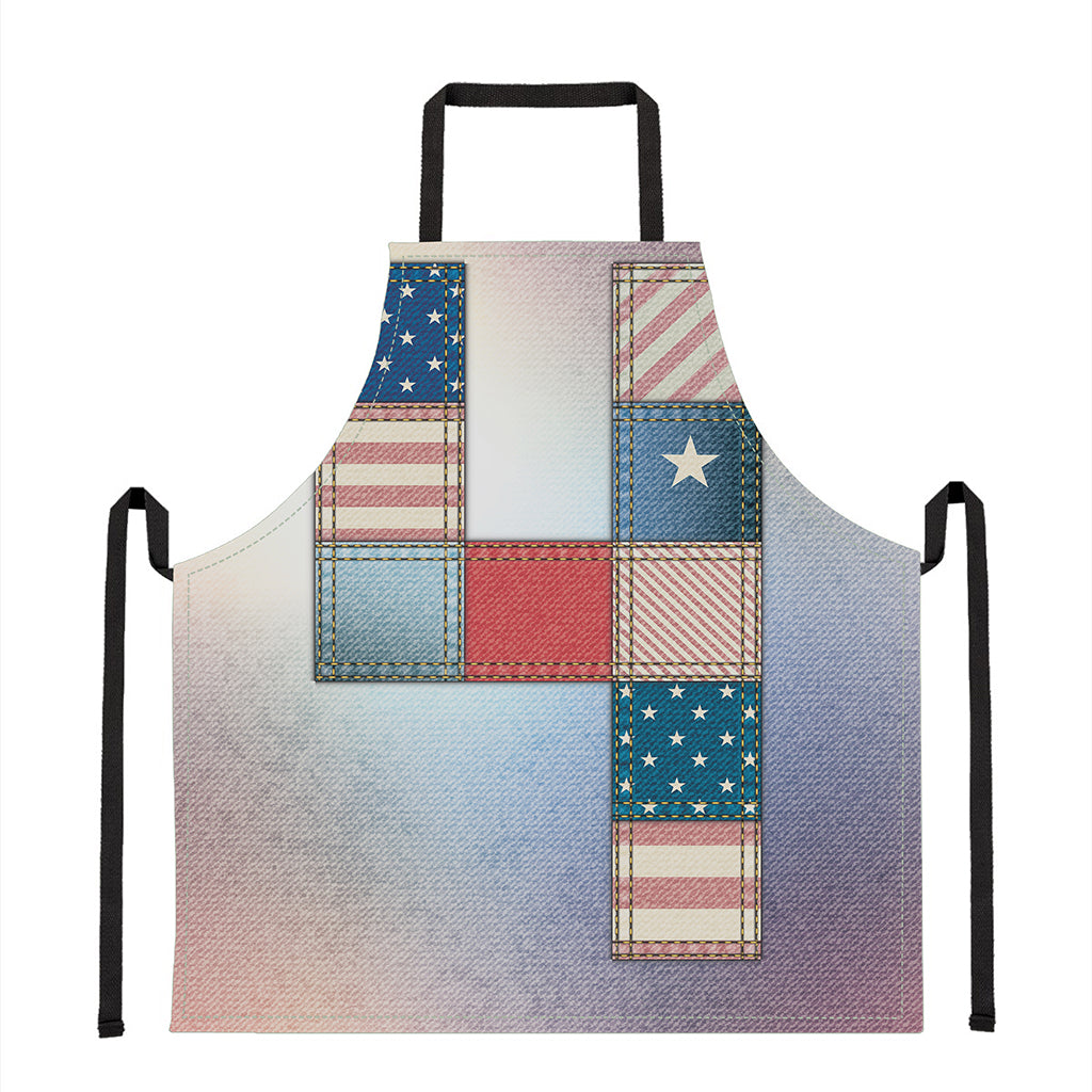 4th of July USA Denim Patchwork Print Apron