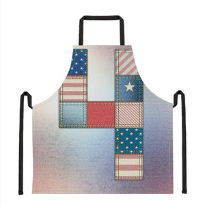 4th of July USA Denim Patchwork Print Apron