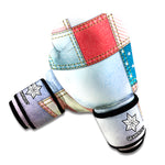 4th of July USA Denim Patchwork Print Boxing Gloves