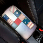 4th of July USA Denim Patchwork Print Car Center Console Cover