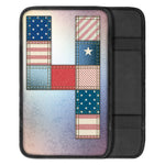 4th of July USA Denim Patchwork Print Car Center Console Cover