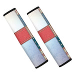 4th of July USA Denim Patchwork Print Car Seat Belt Covers