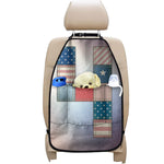 4th of July USA Denim Patchwork Print Car Seat Organizers