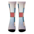 4th of July USA Denim Patchwork Print Crew Socks