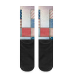 4th of July USA Denim Patchwork Print Crew Socks