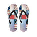 4th of July USA Denim Patchwork Print Flip Flops