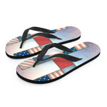 4th of July USA Denim Patchwork Print Flip Flops