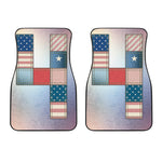 4th of July USA Denim Patchwork Print Front Car Floor Mats