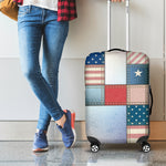 4th of July USA Denim Patchwork Print Luggage Cover