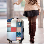 4th of July USA Denim Patchwork Print Luggage Cover