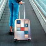 4th of July USA Denim Patchwork Print Luggage Cover