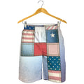 4th of July USA Denim Patchwork Print Men's Shorts