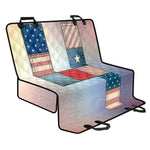 4th of July USA Denim Patchwork Print Pet Car Back Seat Cover
