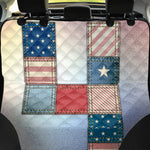 4th of July USA Denim Patchwork Print Pet Car Back Seat Cover