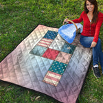 4th of July USA Denim Patchwork Print Quilt